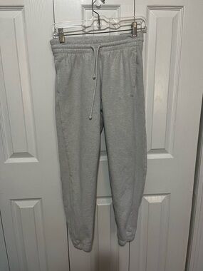 Aritzia TNA Sweatfleece Cozy Fleece Boyfriend Fit Sweatpants Light Grey XS